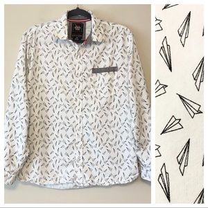 Retro Stitch Button-Down Shirt